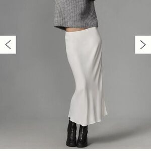 Anthropologie white slip skirt